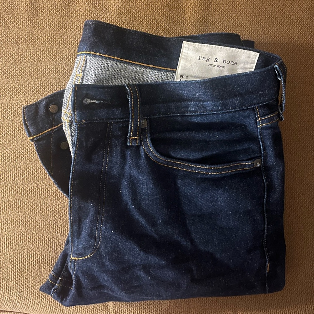 Rag & Bone Dark Wash Slim Jeans